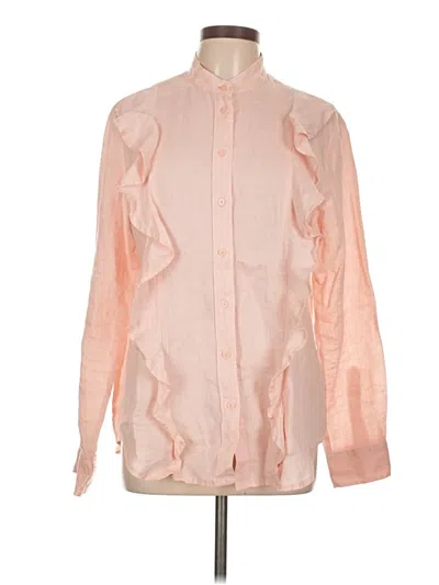Pre-owned Polo Ralph Lauren Long Sleeve Blouse In Pink