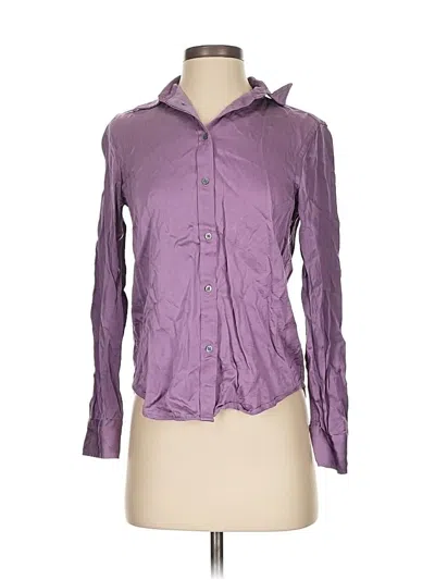 Pre-owned Polo Ralph Lauren Long Sleeve Blouse In Purple
