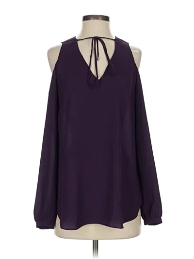 Pre-owned Polo Ralph Lauren Long Sleeve Blouse In Purple