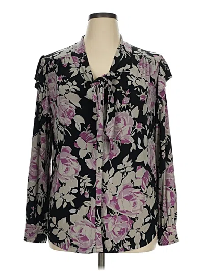 Pre-owned Polo Ralph Lauren Long Sleeve Blouse In Purple