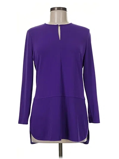 Pre-owned Polo Ralph Lauren Long Sleeve Blouse In Purple