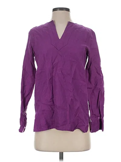 Pre-owned Polo Ralph Lauren Long Sleeve Blouse In Purple