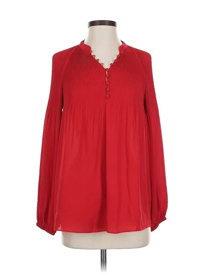 Pre-owned Polo Ralph Lauren Long Sleeve Blouse In Red