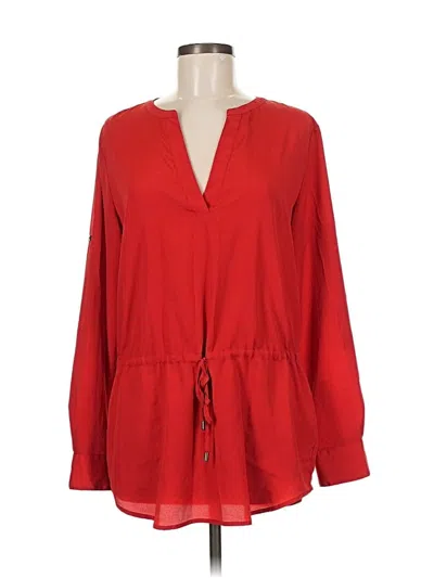Pre-owned Polo Ralph Lauren Long Sleeve Blouse In Red