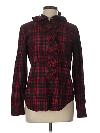 Pre-owned Polo Ralph Lauren Long Sleeve Blouse In Red