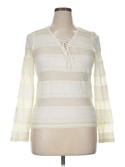 Pre-owned Polo Ralph Lauren Long Sleeve Blouse In White