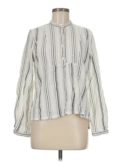 Pre-owned Polo Ralph Lauren Long Sleeve Blouse In White