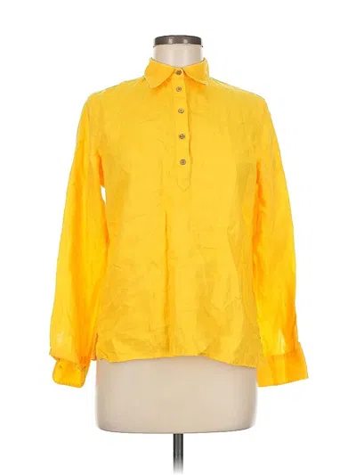 Pre-owned Polo Ralph Lauren Long Sleeve Blouse In Yellow
