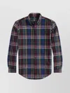 Polo Ralph Lauren Collared Shirt With Curved Hem And Plaid