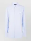 Polo Ralph Lauren Icon Logo Estate Collar Slim Fit Stripe Poplin Dress Shirt In Blue