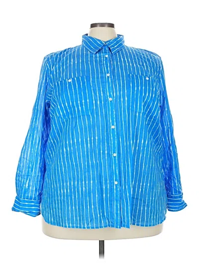 Pre-owned Polo Ralph Lauren Long Sleeve Button Down Shirt In Blue