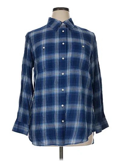 Pre-owned Polo Ralph Lauren Long Sleeve Button Down Shirt In Blue