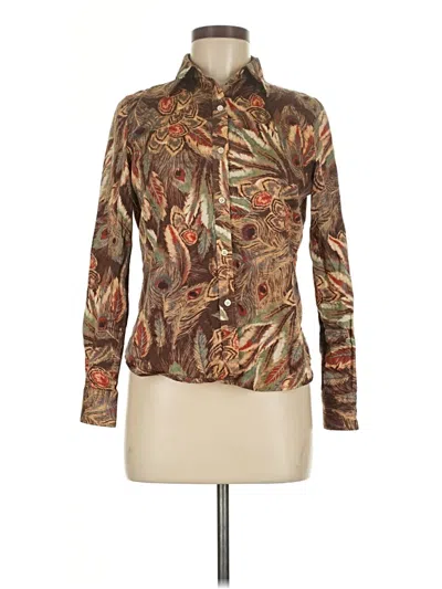 Pre-owned Polo Ralph Lauren Long Sleeve Button Down Shirt In Brown