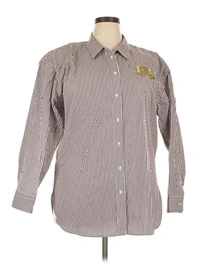 Pre-owned Polo Ralph Lauren Long Sleeve Button Down Shirt In Brown