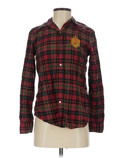 Pre-owned Polo Ralph Lauren Long Sleeve Button Down Shirt In Burgundy