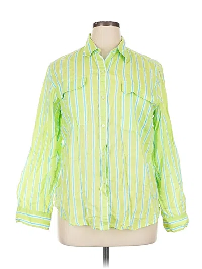 Pre-owned Polo Ralph Lauren Long Sleeve Button Down Shirt In Green