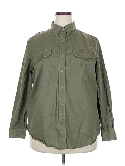 Pre-owned Polo Ralph Lauren Long Sleeve Button Down Shirt In Green