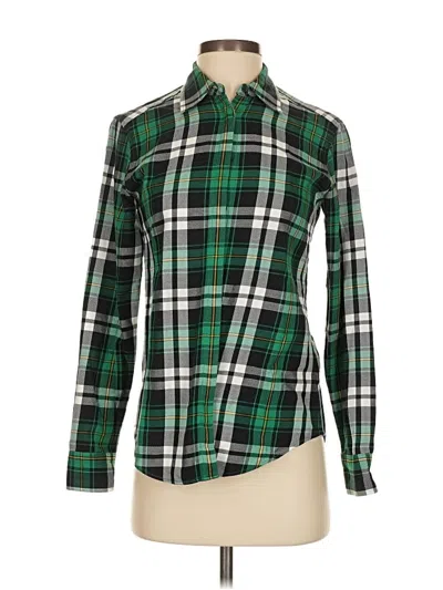 Pre-owned Polo Ralph Lauren Long Sleeve Button Down Shirt In Green