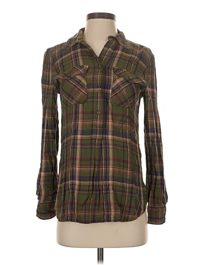 Pre-owned Polo Ralph Lauren Long Sleeve Button Down Shirt In Green