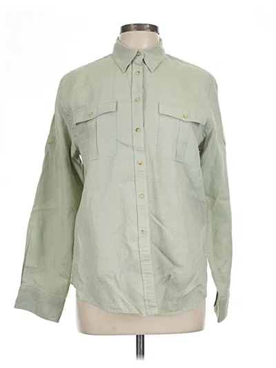 Pre-owned Polo Ralph Lauren Long Sleeve Button Down Shirt In Green