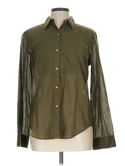 Pre-owned Polo Ralph Lauren Long Sleeve Button Down Shirt In Green