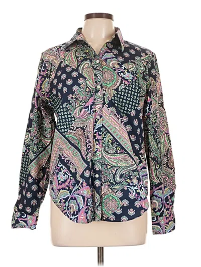 Pre-owned Polo Ralph Lauren Long Sleeve Button Down Shirt In Green
