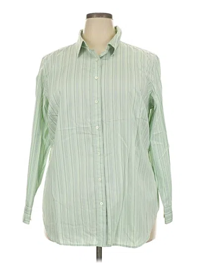 Pre-owned Polo Ralph Lauren Long Sleeve Button Down Shirt In Green