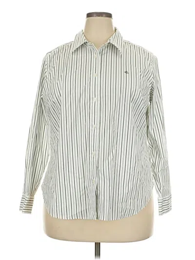 Pre-owned Polo Ralph Lauren Long Sleeve Button Down Shirt In Green