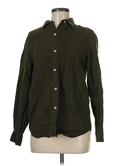 Pre-owned Polo Ralph Lauren Long Sleeve Button Down Shirt In Green