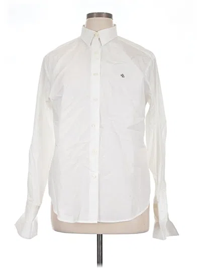 Pre-owned Polo Ralph Lauren Long Sleeve Button Down Shirt In Ivory