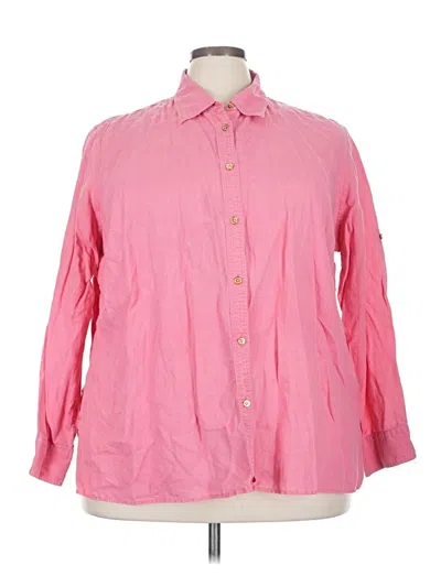 Pre-owned Polo Ralph Lauren Long Sleeve Button Down Shirt In Pink