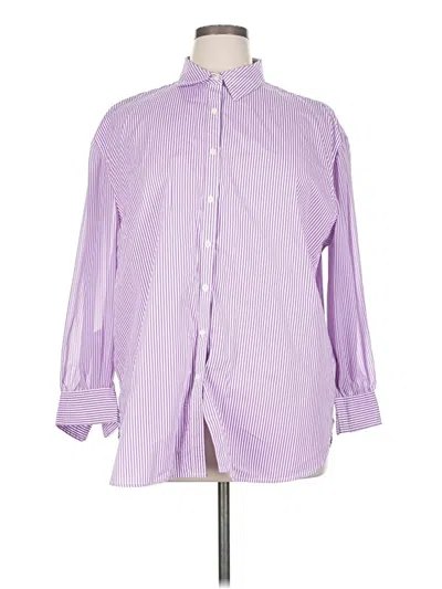 Pre-owned Polo Ralph Lauren Long Sleeve Button Down Shirt In Purple