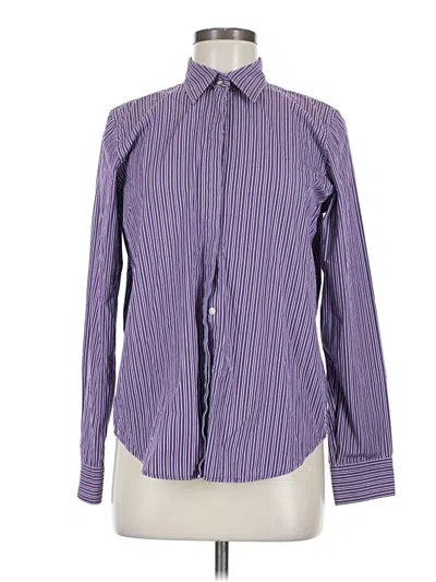 Pre-owned Polo Ralph Lauren Long Sleeve Button Down Shirt In Purple