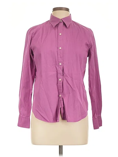 Pre-owned Polo Ralph Lauren Long Sleeve Button Down Shirt In Purple