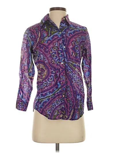 Pre-owned Polo Ralph Lauren Long Sleeve Button Down Shirt In Purple