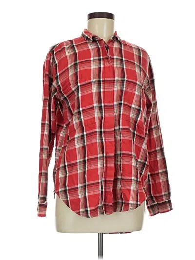 Pre-owned Polo Ralph Lauren Long Sleeve Button Down Shirt In Red