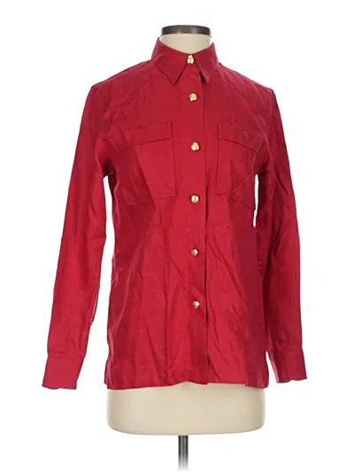 Pre-owned Polo Ralph Lauren Long Sleeve Button Down Shirt In Red