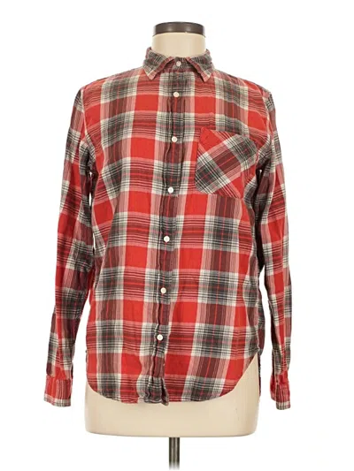 Pre-owned Polo Ralph Lauren Long Sleeve Button Down Shirt In Red
