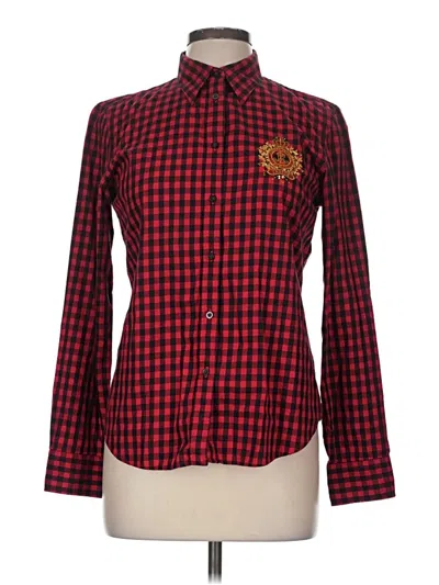 Pre-owned Polo Ralph Lauren Long Sleeve Button Down Shirt In Red