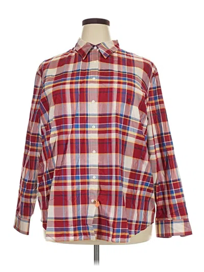 Pre-owned Polo Ralph Lauren Long Sleeve Button Down Shirt In Red