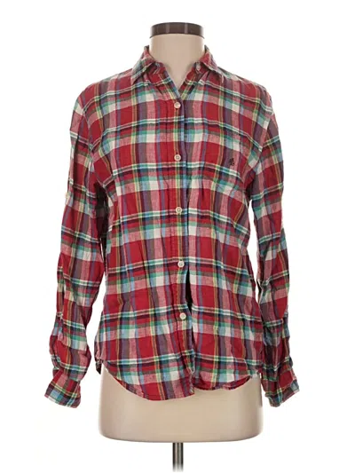 Pre-owned Polo Ralph Lauren Long Sleeve Button Down Shirt In Red