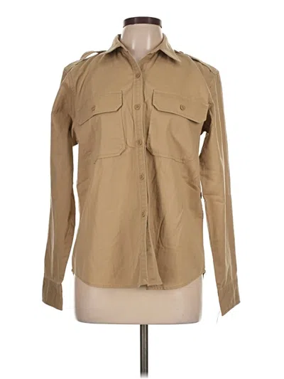 Pre-owned Polo Ralph Lauren Long Sleeve Button Down Shirt In Tan