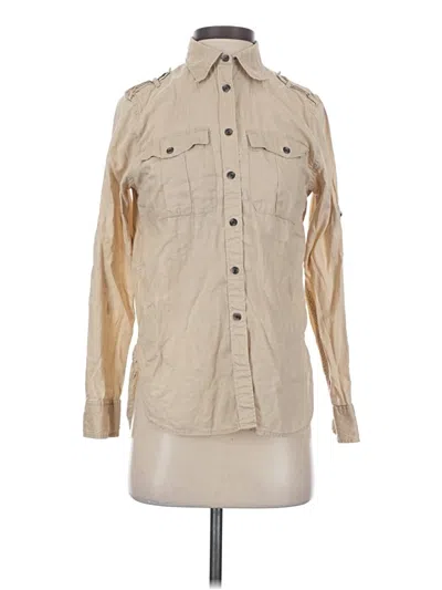 Pre-owned Polo Ralph Lauren Long Sleeve Button Down Shirt In Tan
