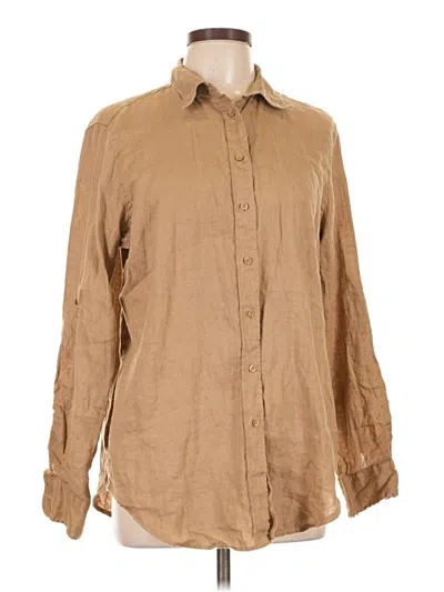 Pre-owned Polo Ralph Lauren Long Sleeve Button Down Shirt In Tan