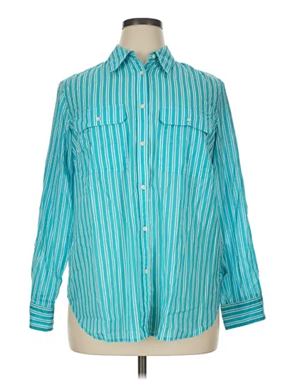 Pre-owned Polo Ralph Lauren Long Sleeve Button Down Shirt In Teal