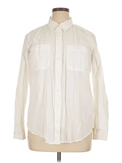Pre-owned Polo Ralph Lauren Long Sleeve Button Down Shirt In White