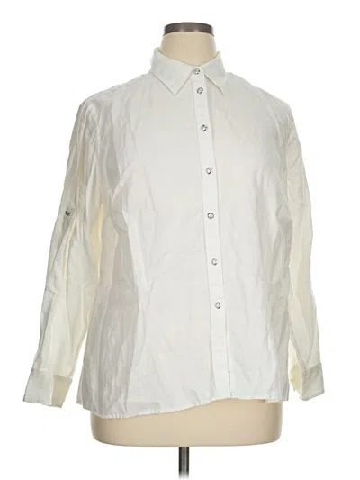 Pre-owned Polo Ralph Lauren Long Sleeve Button Down Shirt In White