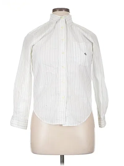 Pre-owned Polo Ralph Lauren Long Sleeve Button Down Shirt In White