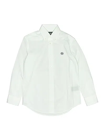 Pre-owned Polo Ralph Lauren Kids' Long Sleeve Button Down Shirt In White