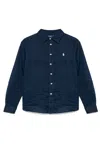 Polo Ralph Lauren Blue Shirt With Pony Detail On The Front